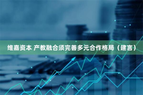 维嘉资本 产教融合须完善多元合作格局（建言）